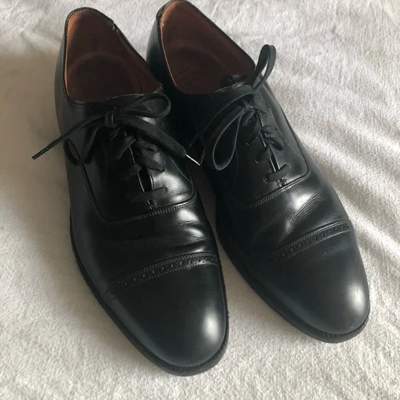 BROOKS BROTHERS black 400D lace up oxfords Black Leather Shoes | Brooks Brothers main image 4